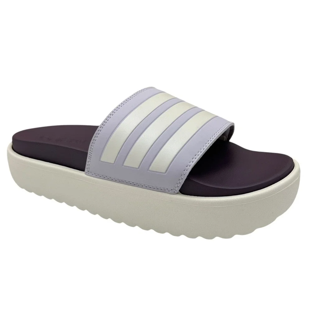 adidas Women's Adilette Platform‎ Slide Sandals Size 8 (Fits like 9) Lavender